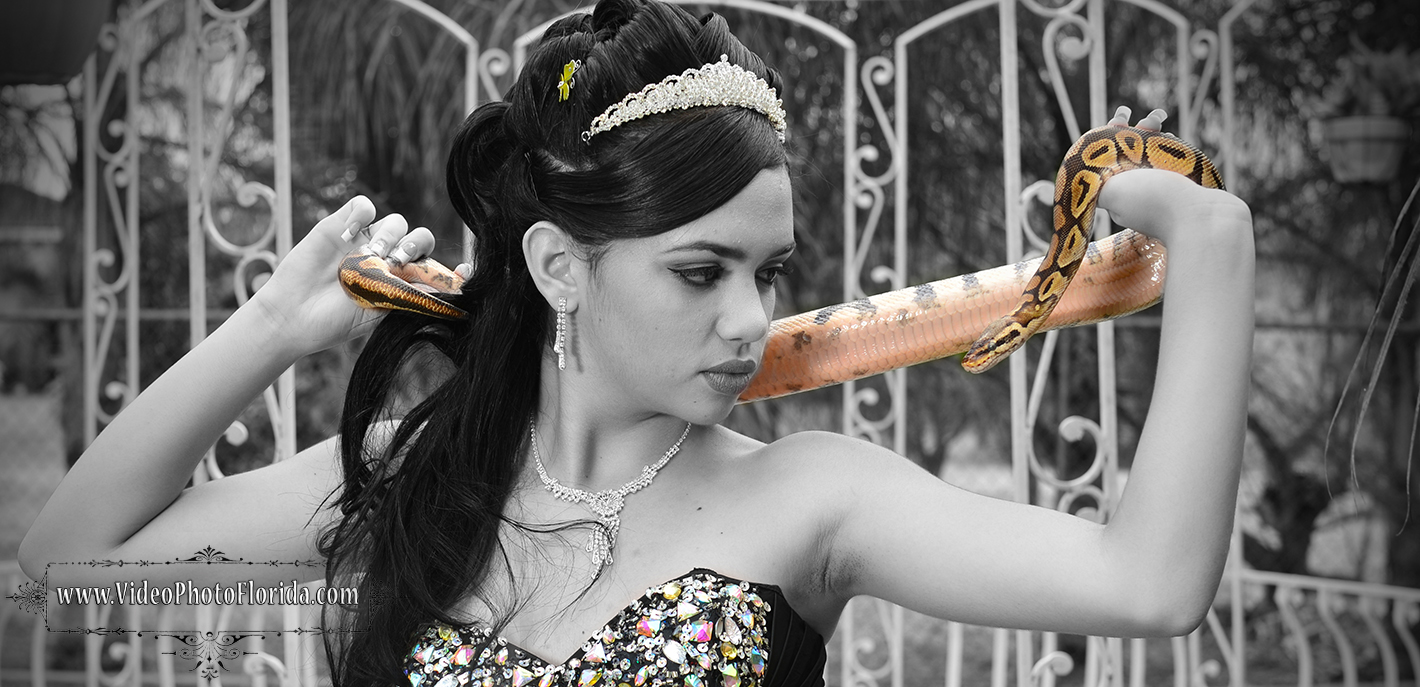 Snake Quinceanera Photography